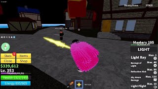 Roblox level 350 to level 400 with light fruit [upl. by Kcirdnekel]