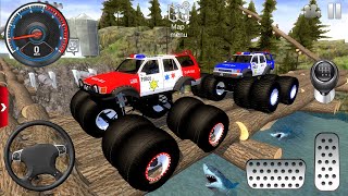 Juegos De Carros  Police MonsterTruck Impossible Driver 1  Extreme Car Racing Android GamePlay [upl. by Ellehcer764]