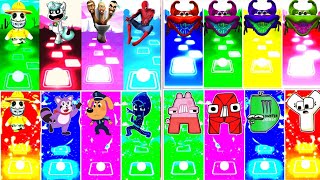 Sonic The Hedgehog 🆚 Crafty Corn Coffin 🆚 Skibidi Toilet 🆚 Spider Man 🆚 PJ MASKS Tiles Hop Edm Rush [upl. by Kimbell]