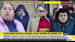 Concedieri în prag de Sărbători angajaţi lăsaţi pe drumuri [upl. by Ailasor957]