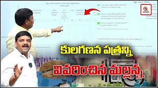 Mallanna Explains the Caste Census Document  QnewsHD [upl. by Ynnad86]