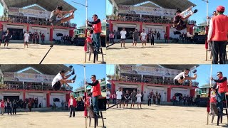 8 feet Spear kick Challenge between our Sumi Youth in the name of Ahuna Fests  Akibo Achumi Vlog [upl. by Eisseb942]