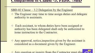 Comparision of FIDIC 2017 with SBD 02  Clause 03  Engineer  lesson 3 [upl. by Mall183]