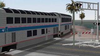 MSTS A 100 Car Amtrak Train [upl. by Lissie322]