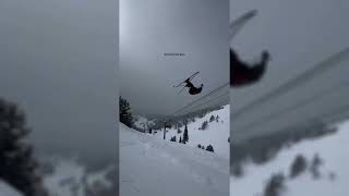 Viral video captures stunt gone wrong at Lake Louise Ski Resort [upl. by Einnhoj]