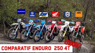 Essai Comparatif ENDURO 250 4T 2020  HONDA  KTM  HUSQVARNA  SHERCO  TM  YAMAHA [upl. by Irab143]