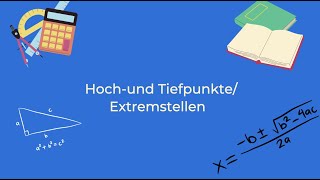 Hoch und Tiefpunkte Extremstellen  Taschenrechner  Erklärvideo mit Beispielen [upl. by Ainaj]