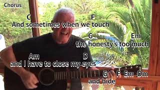 Sometimes When We Touch Dan Hill cover GUITAR LESSON playalong with chords amp lyrics  key Cmajor [upl. by Kelly867]