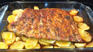 Costillas de Cerdo al horno con papas y aliño especialComo hacer unas ricas costillas al hornoribs [upl. by Bille]