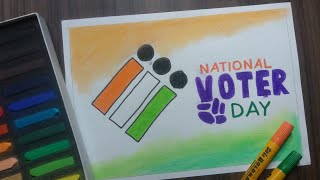 National Voters Day Poster  Drawing amp Painting National Voters Day [upl. by Rogerg]