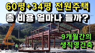 전원주택 건축비 총비용 얼마나 들까평당건축비공개9개월간의 생직영건축전원주택예산전원주택총건축비용샌드위치판넬 경량철골주택 H빔귀농귀촌전원생활귀촌부부시골집 [upl. by Jeni]