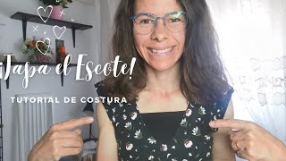 Cómo tapar el escote de un vestido Tutorial fácil de Costura 😍💞 [upl. by Nyrehtac170]