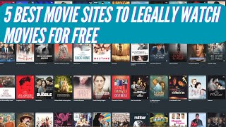 Top 5 Legal Free Movies Websides To Watch Movies In 2024 🎥 [upl. by Becka]