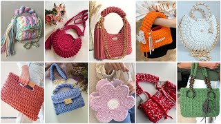 Outstanding Latest Beautiful Crochet bag designsstylish and modest crochet handbag ideas [upl. by Anayi]