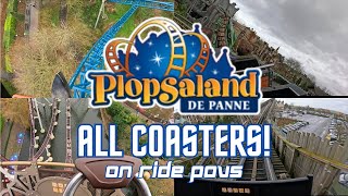 Plopsaland De Panne POV  ALL Roller Coasters [upl. by Mano]