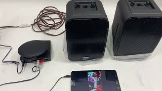 RECOTON W440 WIRELESS DELUXE STEREO SPEAKER SYSTEM Test [upl. by Liponis]