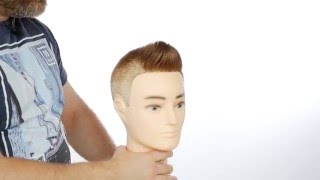 Modern Fauxhawk Pompadour Haircut  TheSalonGuy [upl. by Bashemeth920]