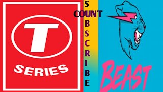 😀t seris vs mr beast live subscribe count live subcount top100 livestream viral viralvideo [upl. by Une]