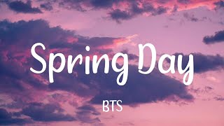 BTS  quotSpring Dayquot Easy Lyrics [upl. by Suckow249]