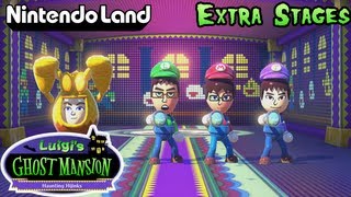 Nintendo Land  Coop Luigis Ghost Mansion Extra Stages [upl. by Wong]