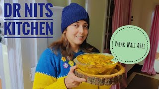 Palak Wali Arbi Ki Sabzi CookingAndGardeningWithNitsfood recipe trendingviralvideo cooking [upl. by Airdnek563]