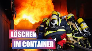 Achtung Durchzündung Brandbekämpfung im Brandcontainer lernen Realbrandausbildung 🔥 [upl. by Immac75]