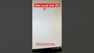 How to hide Local drive  How to hide D and F drive for windows10 [upl. by Uwton]