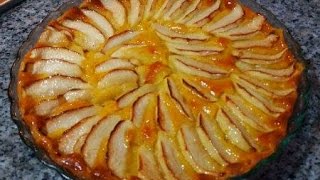 اسهل طريقة لتحضير احلى طرطة بالتفاح بدون بيض  tarte aux pommes [upl. by Sackman403]