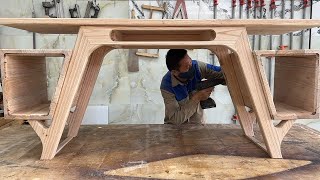 Ingenious Woodworking and Design Ideas  Build a Desk with Dramatic and Unique Moments [upl. by Silberman143]