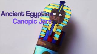 Ancient Egyptian canopic jars Easy educational craft [upl. by Genet]