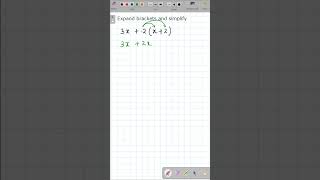 expand brackets and simplify 1🎭 maths algebra mathshorts [upl. by Venola]