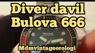 BULOVA OCEANOGRAPHER 666 DEVIL DIVER AUTOMATIC 200ATM acciaio vintage moderno [upl. by Kannav]