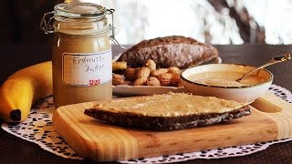 DIY ERDNUSSBUTTER selber machen  peanut butter [upl. by Artiek]