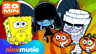 SpongeBob Loud House amp More HALLOWEEN PLAYLIST 🎃 20 Minutes  Nick Music [upl. by Peale64]