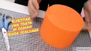 Tutorial Rivestimento torta in gomma crepla senza scaldare metodo del “tappo e striscia” [upl. by Okimuk285]