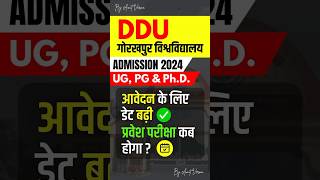 DDU Admission Form 2024 Last Date Extended ✅ for UG PG amp PhD Courses [upl. by Malloch]