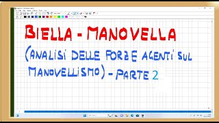 biella manovella analisi delle forze  parte 2 [upl. by Schechinger]