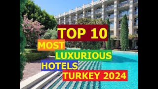 TOP 10 MOST LUXURIOUS HOTELS TURKEY 2024 [upl. by Tadd]