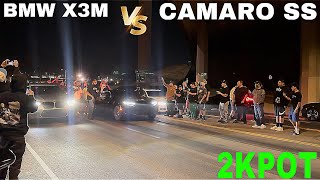 BMW X3M VS CAMARO SS 2KPOT mexico racing bmw camaro [upl. by Nitsrik]