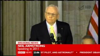 Neil Armstrong BBC News 25 08 12 [upl. by Clementis]