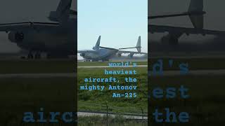 worlds heaviest aircraft An225 cargo gaint carrier airport subscribe like music shorts [upl. by Ahsoyem]