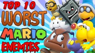 Top 10 Worst Mario Enemies [upl. by Akilak399]