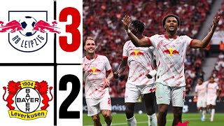 Bayer Leverkusen  Leipzig 23  Highlights openda 2 Goal  Bundesliga 202425 [upl. by Adekan]