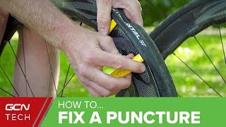 How To Fix A Puncture On A Road Bike  Repair A Roadside Flat Tyre [upl. by Marmion]