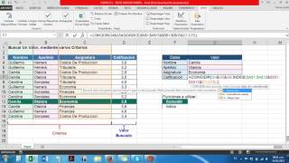 Buscar Un Valor Mediante Varios Criterios [upl. by Eedak686]