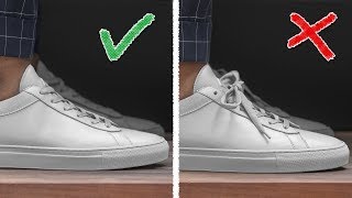 HOW TO HIDE YOUR LACES Easy  Fast Shoelace Hack [upl. by Noma]