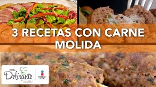 3 recetas con carne molida  Cocina Delirante [upl. by Cristionna]