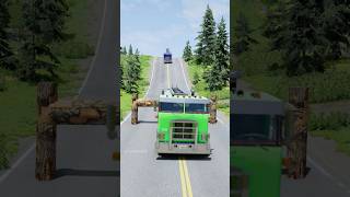 Tanker trucks vs log trap part780 shortvideo beamngdrive shorts india truck gaming [upl. by Eneres]