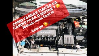 DIY Como passar fio da cabine para o cofre do motor Honda FitJazz Old G1 03 04 05 06 07 e 08 [upl. by Philis]