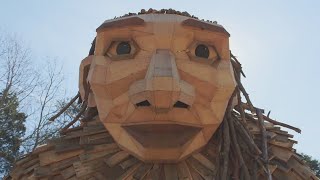 Artist behind Forest Giants in Bernheim Forest creating new pieces in Pacific Northwest [upl. by Mattland]